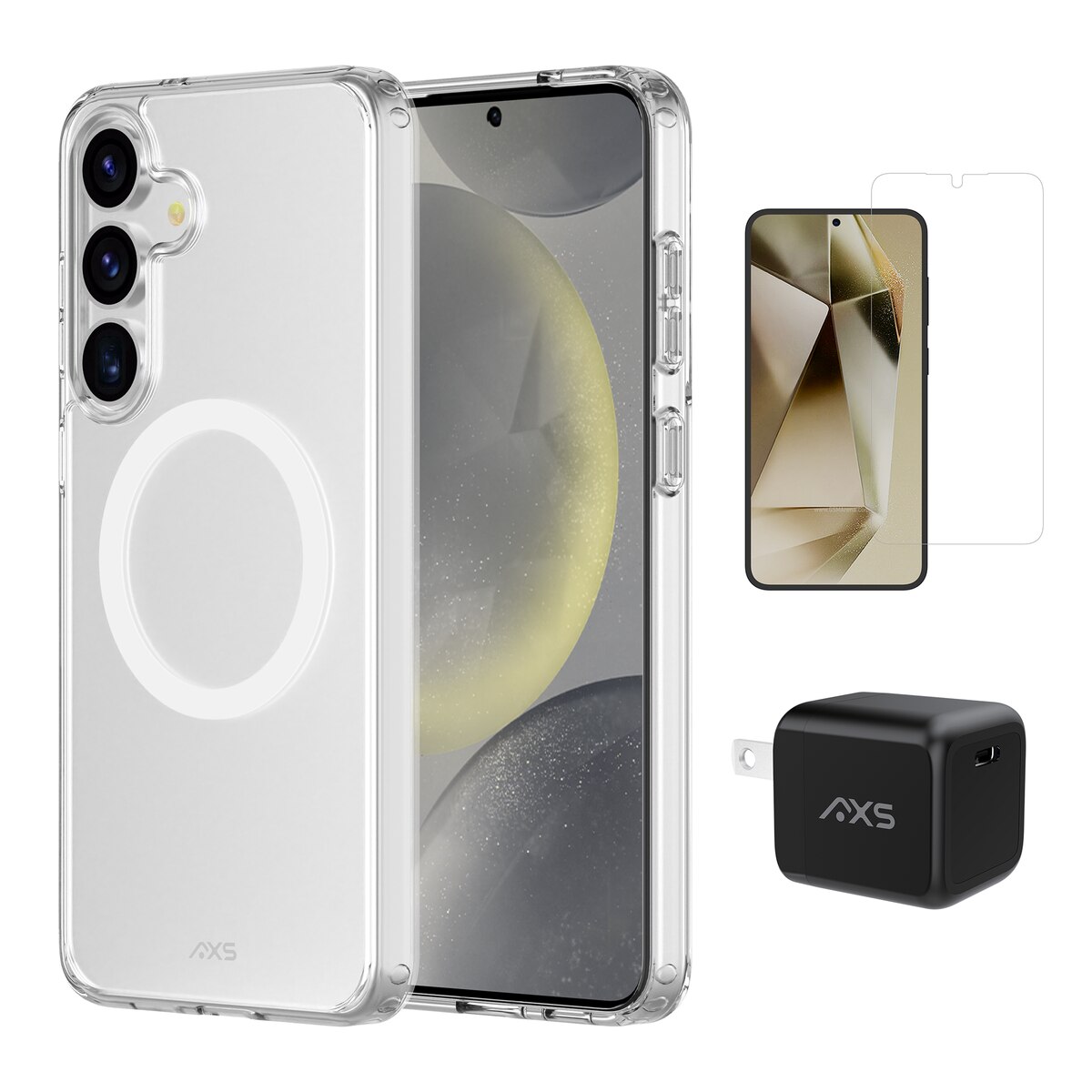 AXS Starter Kit | Ultra Clear Case, Screen Protector and 30W Charger ...
